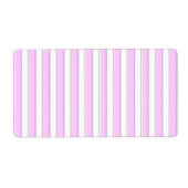 Roze strepen op wit etiket (Voorkant)