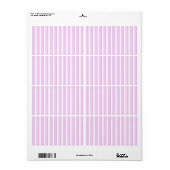 Roze strepen op wit etiket (Full Sheet)