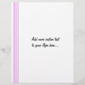 Roze strepen op wit flyer (Voorkant)