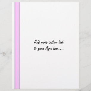 Roze strepen op wit flyer