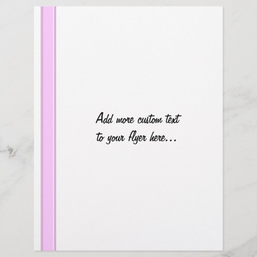 Roze strepen op wit flyer (Voorkant)