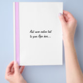 Roze strepen op wit flyer (Hand)