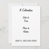 Roze Strepen op Wit Kaart (Achterkant)