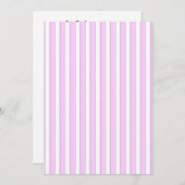Roze Strepen op Wit Kaart (Voorkant / Achterkant)