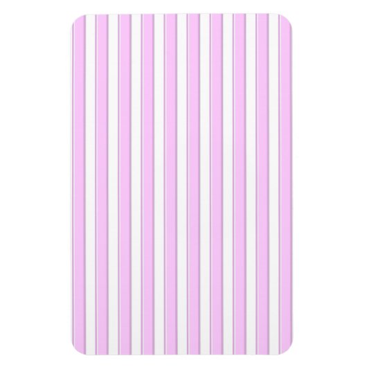 Roze strepen op wit magneet (Verticaal)