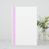 Roze strepen op wit ongelinieerd briefpapier (Staand voorkant)