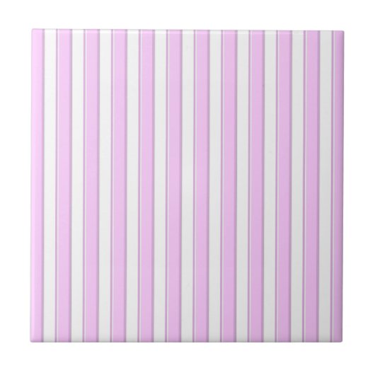 Roze strepen op wit tegeltje (Voorkant)