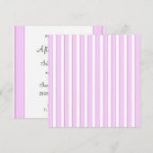 Roze Strepen op Witte Aangepaste Uitnodigingen (Voorkant / Achterkant)