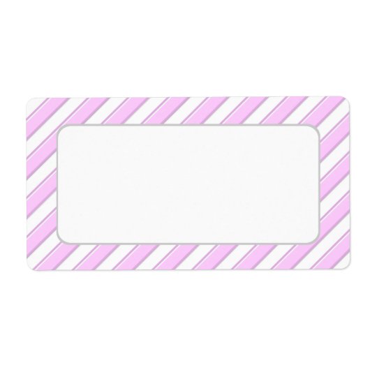 Roze strepen op witte blanco etiketten voor verzen (Voorkant)