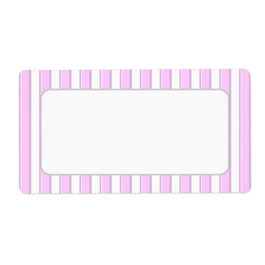 Roze strepen op witte blanco etiketten voor verzen (Voorkant)