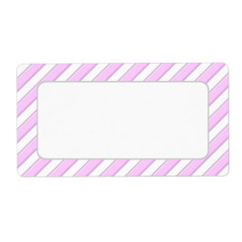 Roze strepen op witte lege verzendlabels etiket
