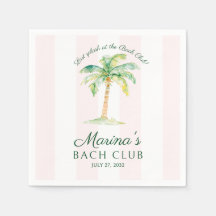Roze Strepen Palm Beach Bach Club Bruidsfeest