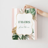 Roze strepen palm strand gunsten neem er een poster