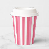 Roze strepen papieren bekers (Rechts)