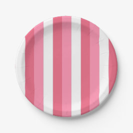 Roze strepen papieren bordje