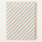 roze strepen pastblauw planner (Achterkant)