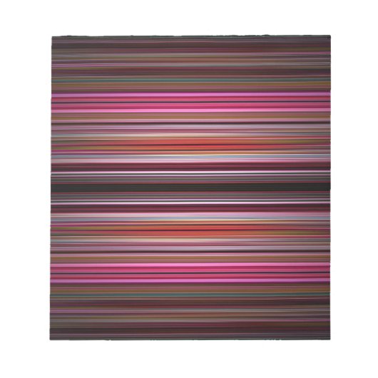 Roze strepen patroon notitieblok (Voorkant)