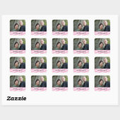 Roze Strepen Patroon Sticker Ontwerp Gepersonalise (Vel)