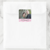 Roze Strepen Patroon Sticker Ontwerp Gepersonalise (Tas)