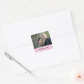 Roze Strepen Patroon Sticker Ontwerp Gepersonalise (Envelop)