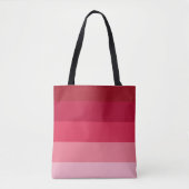 Roze strepen patroon tote bag (Voorkant)