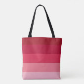 Roze strepen patroon tote bag (Achterkant)