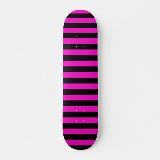 Roze strepen persoonlijk skateboard (Voorkant)