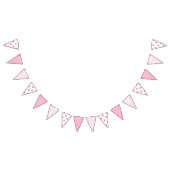 Roze Strepen & Polkadots - Party Bunting Banner (Alle)