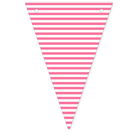 Roze Strepen & Polkadots - Party Bunting Banner (Tweede vlag)