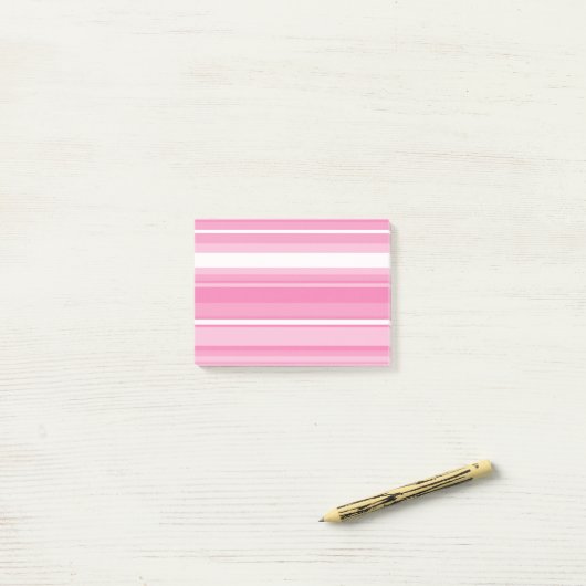 Roze strepen post-it® notes (Op bureau)