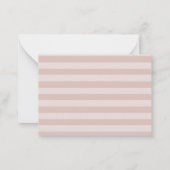 Roze Strepen QR Code RSVP Notitiekaartje (Achterkant)
