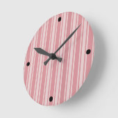 Roze Strepen Ronde Klok (Hoek)