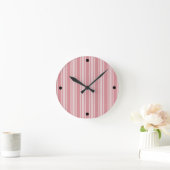 Roze Strepen Ronde Klok (Huis)