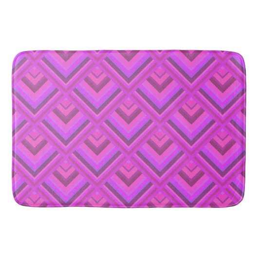 Roze strepen schaalpatroon badmat (Voorkant)