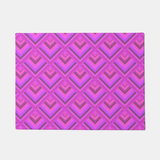 Roze strepen schaalpatroon deurmat (Voorkant)