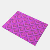 Roze strepen schaalpatroon deurmat (Schuin)
