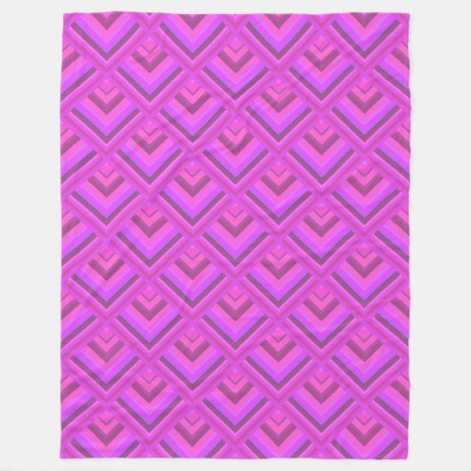 Roze strepen schaalpatroon fleece deken (Voorkant)