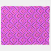 Roze strepen schaalpatroon fleece deken (Voorkant (Horizontaal))