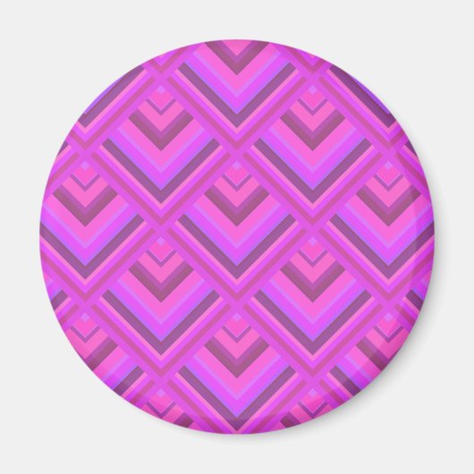 Roze strepen schaalpatroon magneet (Voorkant)