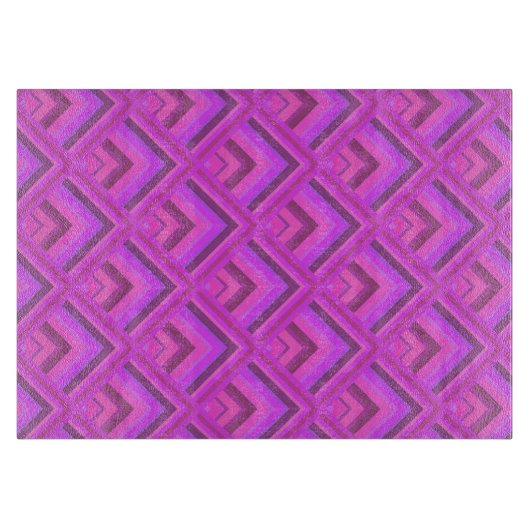 Roze strepen schaalpatroon snijplank (Voorkant)