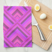 Roze strepen schaalpatroon theedoek (Quarter Fold)