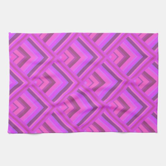 Roze strepen schaalpatroon theedoek (Horizontaal)