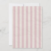 Roze Strepen Scrapbook Stijl Afstuderen Foto Aankondiging (Achterkant)