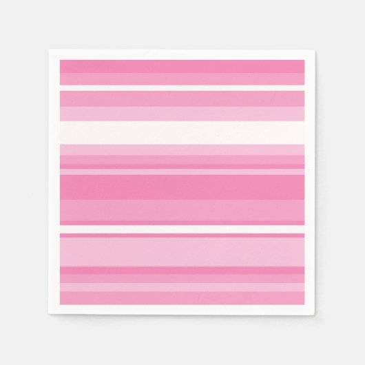 Roze strepen servet (Voorkant)