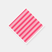 Roze strepen servet (Hoek)