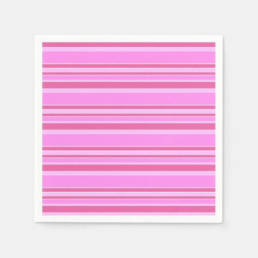 Roze strepen servet (Voorkant)