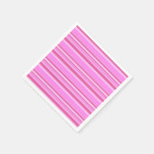 Roze strepen servet (Hoek)