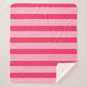 Roze strepen sherpa deken (Voorkant)