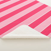 Roze strepen sherpa deken (3/4)