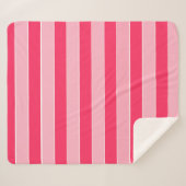 Roze strepen sherpa deken (Voorkant (horizontaal))